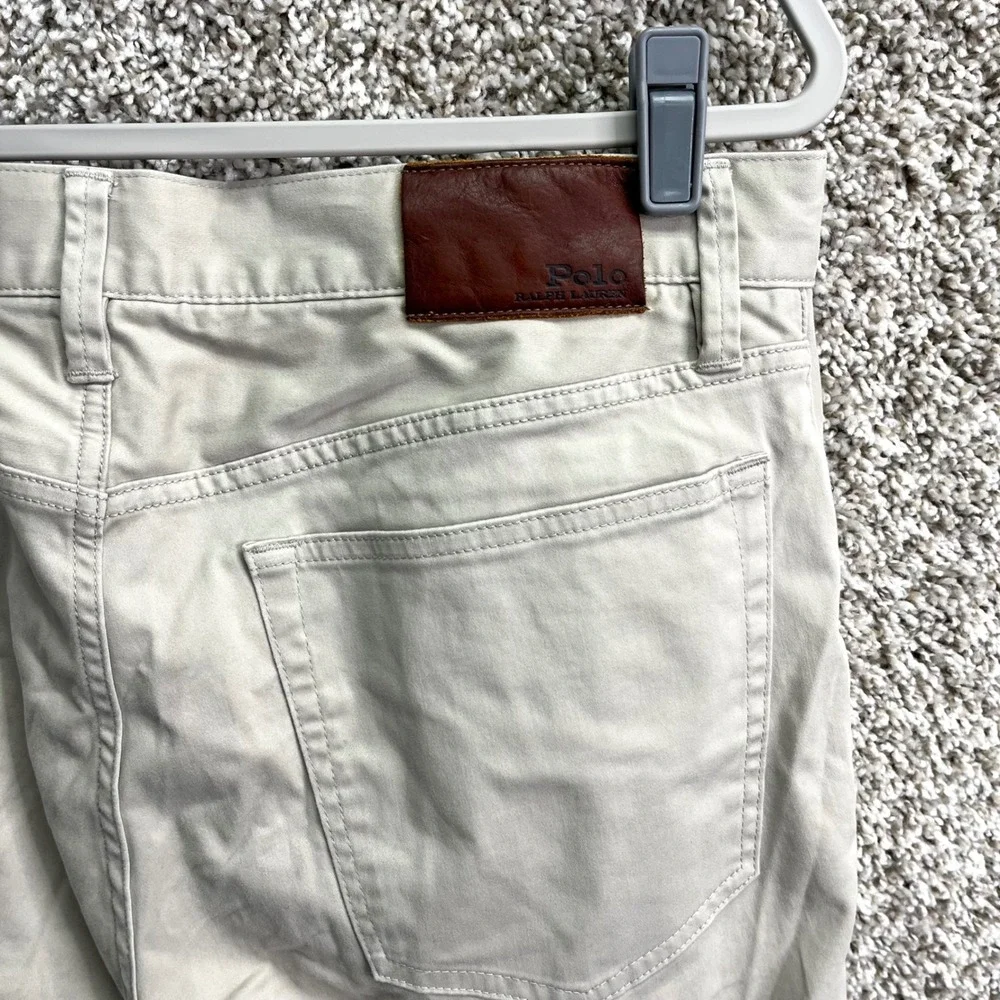 Polo‎ Ralph Lauren Pants Men's 34x30 Beige Khaki Stretch Cotton 5-Pocket Chino